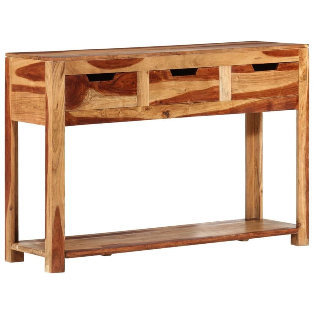 Vidaxl Konzolový stolík, 110x35x75 cm, masívne akáciové drevo